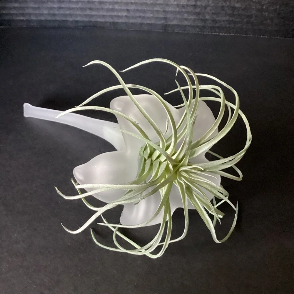 Frosted White Satin Art Glass Trumpet Horn Lily Epergne Flower Holder Bud Vase - Picture 2 of 16